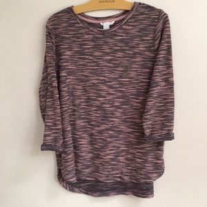 Pink and gray H&M knitted T-shirt